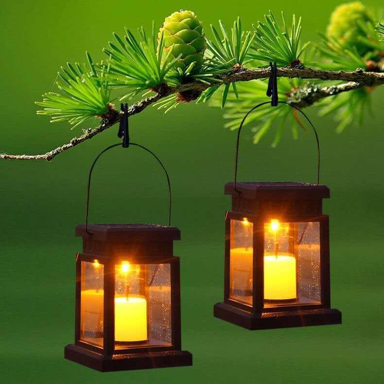 Solar Retro Palace Lamp Atmosphere Landscape Garden Outdoor Waterproof Wall Hanging Courtyard Star Candle Wind Lamp - Rankz 