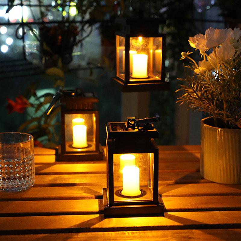 Solar Retro Palace Lamp Atmosphere Landscape Garden Outdoor Waterproof Wall Hanging Courtyard Star Candle Wind Lamp - Rankz 