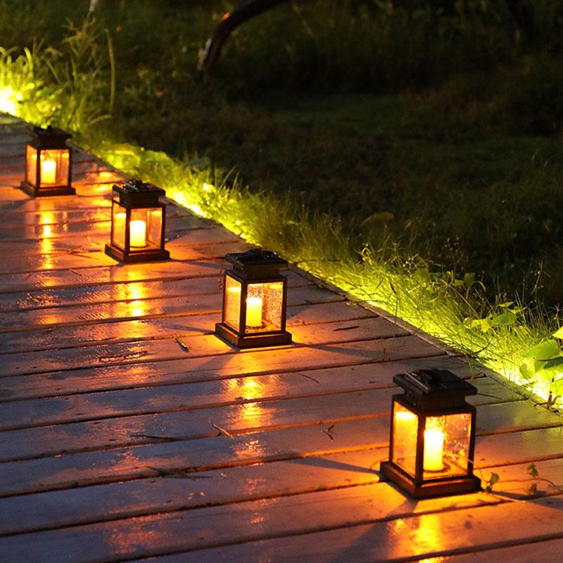 Solar Retro Palace Lamp Atmosphere Landscape Garden Outdoor Waterproof Wall Hanging Courtyard Star Candle Wind Lamp - Rankz 