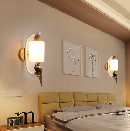 Solid Wood Bedside Lamp Minimalist Creative Personality Living Room Background Wall Stair Aisle Lamps - Rankz 