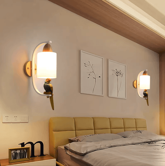 Solid Wood Bedside Lamp Minimalist Creative Personality Living Room Background Wall Stair Aisle Lamps - Rankz 