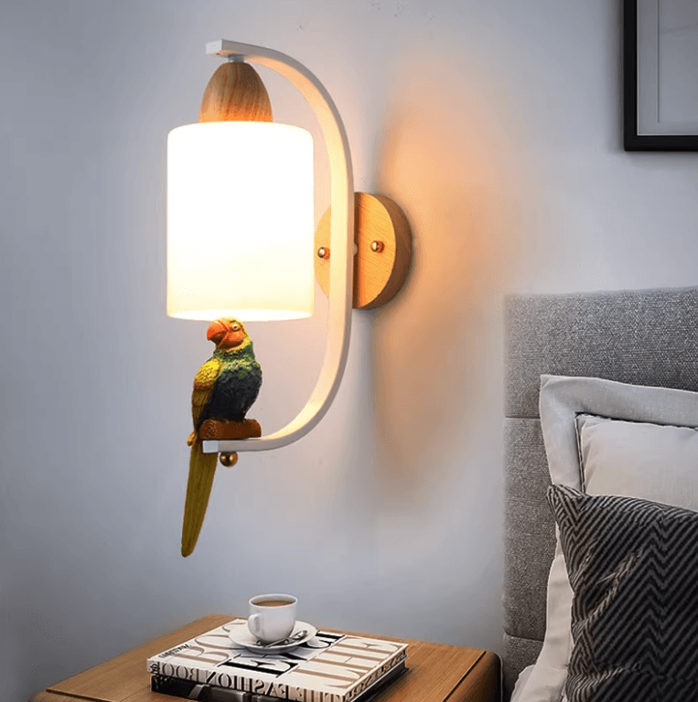 Solid Wood Bedside Lamp Minimalist Creative Personality Living Room Background Wall Stair Aisle Lamps - Rankz 