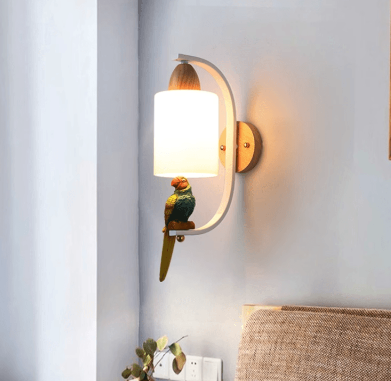Solid Wood Bedside Lamp Minimalist Creative Personality Living Room Background Wall Stair Aisle Lamps - Rankz 