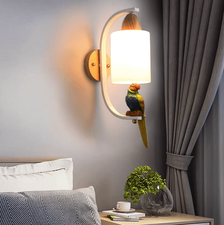 Solid Wood Bedside Lamp Minimalist Creative Personality Living Room Background Wall Stair Aisle Lamps - Rankz 