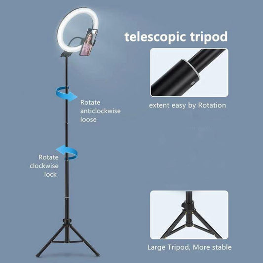 USB Ring Light, With Tripod Frame Light Compatible with Apple, Video Light, Dimmable Light, Selfie Led Ring Light - Rankz 