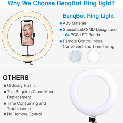 USB Ring Light, With Tripod Frame Light Compatible with Apple, Video Light, Dimmable Light, Selfie Led Ring Light - Rankz 